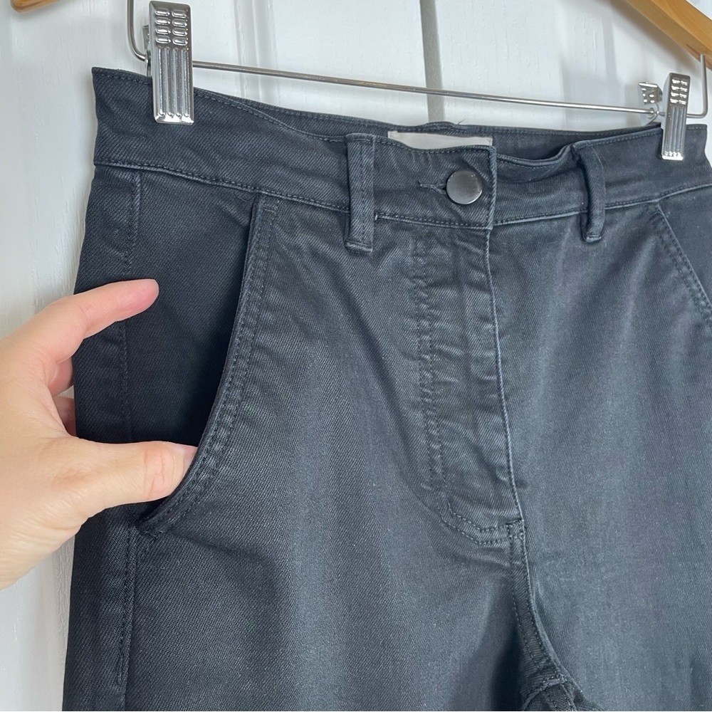 Everlane Cropped Straight Leg Pants Womens 2 Regular Black Corporate Preppy Chic - Picture 4 of 16